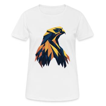 Aigle abstrait - T-shirt respirant Femme - blanc - Devant - AI Model Female 172 dark (172cm)