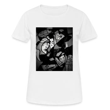 Chaos face - Frauen T-Shirt atmungsaktiv - Weiß - Vorne - AI Model Female 172 dark (172cm)