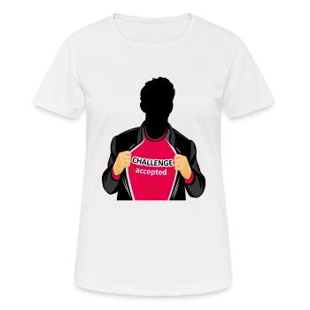 Défi accepté - T-shirt respirant Femme - blanc - Devant - AI Model Female 172 dark (172cm)