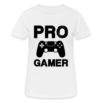 pro gamer - Frauen T-Shirt atmungsaktiv - Weiß - Vorne - AI Model Female 172 dark (172cm)