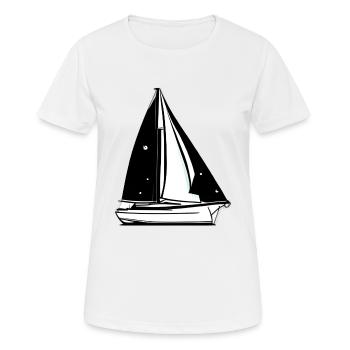 Segelboot Segelsport Segelschiff Segeln Segler - Frauen T-Shirt atmungsaktiv - Weiß - Vorne - AI Model Female 172 dark (172cm)