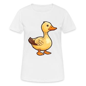 Little duck in comic style - Women's Breathable T-Shirt - white - Front - AI Model Female 172 dark (172cm)