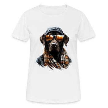Urban Retriever: Streetwise Labrador Vibes - T-shirt respirant Femme - blanc - Devant - AI Model Female 172 dark (172cm)