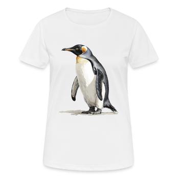 der König der Pinguine - Frauen T-Shirt atmungsaktiv - Weiß - Vorne - AI Model Female 172 dark (172cm)