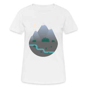 Geo Art - Frauen T-Shirt atmungsaktiv - Weiß - Vorne - AI Model Female 172 dark (172cm)