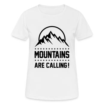 mountains are calling - Women's Breathable T-Shirt - white - Front - AI Model Female 172 dark (172cm)