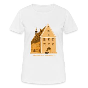 Auerbach, Hôtel de ville, Haut-Palatinat, Amberg, Bavière - T-shirt respirant Femme - blanc - Devant - AI Model Female 172 dark (172cm)