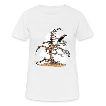 Corbeau et Pin - T-shirt respirant Femme - blanc - Devant - AI Model Female 172 dark (172cm)