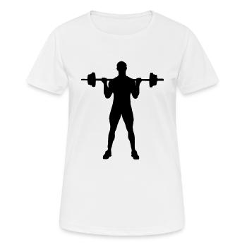 Women's Weightlifting Endurance Training Cardio - Women's Breathable T-Shirt - white - Front - AI Model Female 172 dark (172cm)