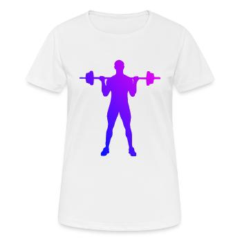 Krafttraining Ausdauertraining Cardio Damen - Frauen T-Shirt atmungsaktiv - Weiß - Vorne - AI Model Female 172 dark (172cm)