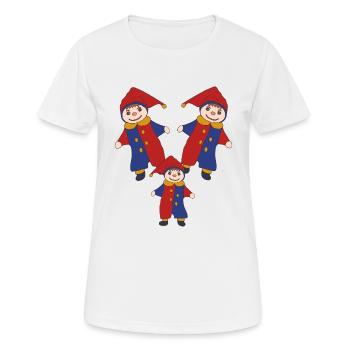 kasperle dreifach - Frauen T-Shirt atmungsaktiv - Weiß - Vorne - AI Model Female 172 dark (172cm)