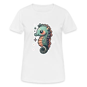 Seahorse Lover - Women's Breathable T-Shirt - white - Front - AI Model Female 172 dark (172cm)