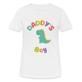 Daddys Boy Dino - Women's Breathable T-Shirt - white - Front - AI Model Female 172 dark (172cm)