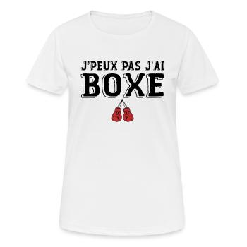 Ich kann nicht Boxen Humor Boxen, Boxer Geschenk - Frauen T-Shirt atmungsaktiv - Weiß - Vorne - AI Model Female 172 dark (172cm)