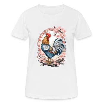 Asian With Cherry Blossoms Aesthetic - Women's Breathable T-Shirt - white - Front - AI Model Female 172 dark (172cm)