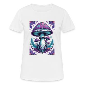 Spiritual Mushroom Mandala Enlightenment - Women's Breathable T-Shirt - white - Front - AI Model Female 172 dark (172cm)