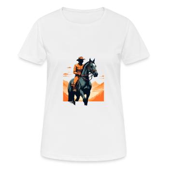 Aesthetic Horses Iconic Equestrian Design - Women's Breathable T-Shirt - white - Front - AI Model Female 172 dark (172cm)