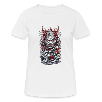 Monstre marin Esthétique Yokai Oni japonais - T-shirt respirant Femme - blanc - Devant - AI Model Female 172 dark (172cm)