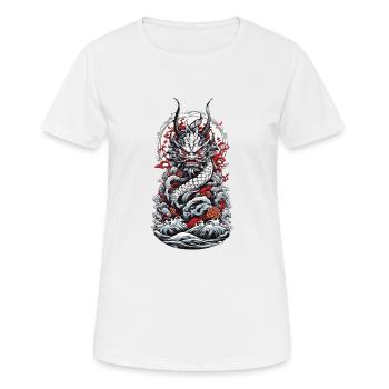 Monstre marin Esthétique Yokai Oni japonais - T-shirt respirant Femme - blanc - Devant - AI Model Female 172 dark (172cm)
