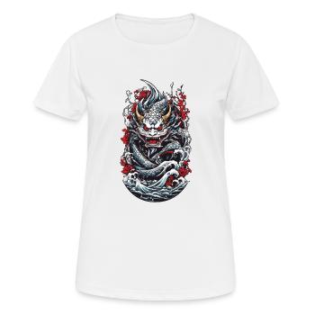 Monstre marin Démon japonais Yokai Streetwear - T-shirt respirant Femme - blanc - Devant - AI Model Female 172 dark (172cm)