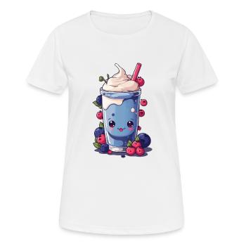 Beeren Milchshake Spaß Kawaii Anime Design - Frauen T-Shirt atmungsaktiv - Weiß - Vorne - AI Model Female 172 dark (172cm)