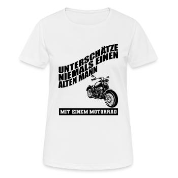 Conception de moto drôle, dicton de moto drôle - T-shirt respirant Femme - blanc - Devant - AI Model Female 172 dark (172cm)