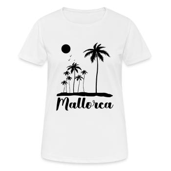 mallorca 1 - Frauen T-Shirt atmungsaktiv - Weiß - Vorne - AI Model Female 172 dark (172cm)