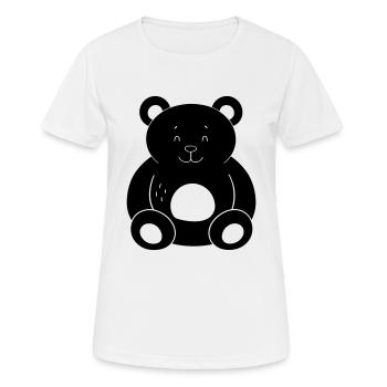 Ours en peluche - T-shirt respirant Femme - blanc - Devant - AI Model Female 172 dark (172cm)