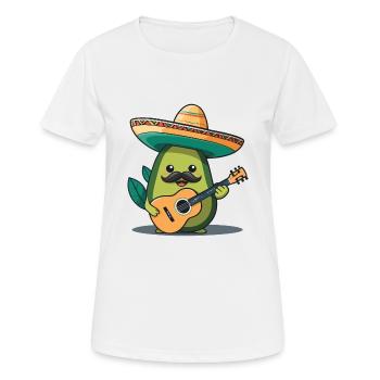 Avocado Mariachi Mexico Music Fiesta - Women's Breathable T-Shirt - white - Front - AI Model Female 172 dark (172cm)