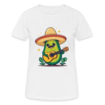 Avocado Mexican Mariachi Guitar Fiesta - Women's Breathable T-Shirt - white - Front - AI Model Female 172 dark (172cm)