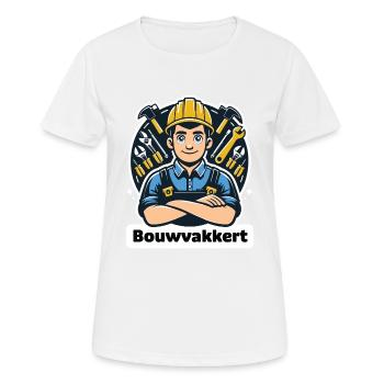 Construction worker - Women's Breathable T-Shirt - white - Front - AI Model Female 172 dark (172cm)