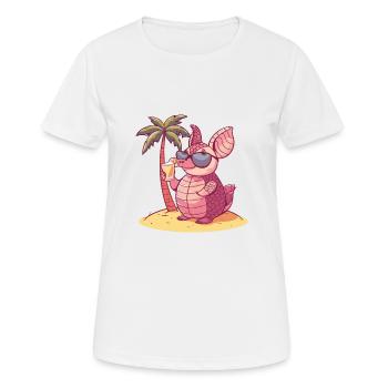 Armadillo Summer Vacation - Women's Breathable T-Shirt - white - Front - AI Model Female 172 dark (172cm)