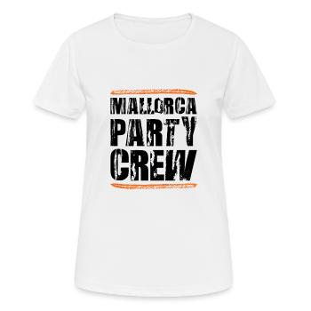 Mallorca Party Crew - T-shirt respirant Femme - blanc - Devant - AI Model Female 172 dark (172cm)