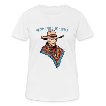 Président confus Satire drôle et humour - T-shirt respirant Femme - blanc - Devant - AI Model Female 172 dark (172cm)