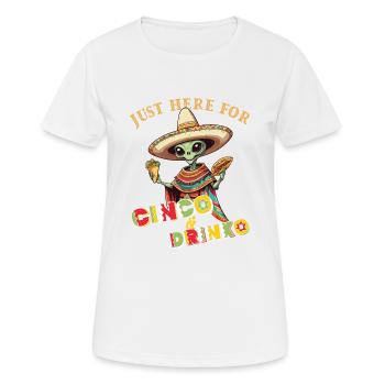 Fiesta Alien Spruch Mexikanischer Feiertag - Frauen T-Shirt atmungsaktiv - Weiß - Vorne - AI Model Female 172 dark (172cm)