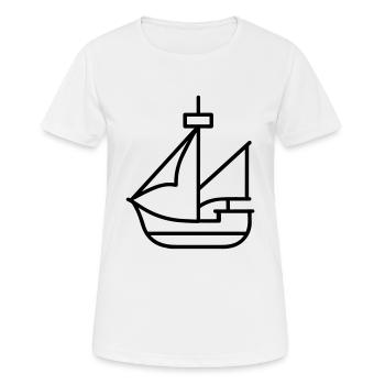 Bateau pirate - T-shirt respirant Femme - blanc - Devant - AI Model Female 172 dark (172cm)