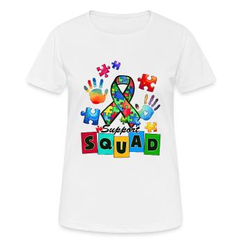Autisme Super-héros Soignant Puzzle Enfants Anormaux - T-shirt respirant Femme - blanc - Devant - AI Model Female 172 dark (172cm)