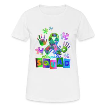 Autisme Super-héros Soignant Puzzle Enfants Anormaux - T-shirt respirant Femme - blanc - Devant - AI Model Female 172 dark (172cm)