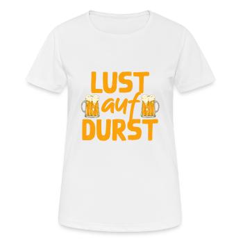 Thirst for Drinking Humorous Beer - Women's Breathable T-Shirt - white - Front - AI Model Female 172 dark (172cm)