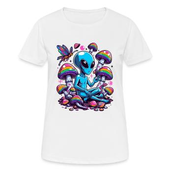 Alien Wonderland - Women's Breathable T-Shirt - white - Front - AI Model Female 172 dark (172cm)