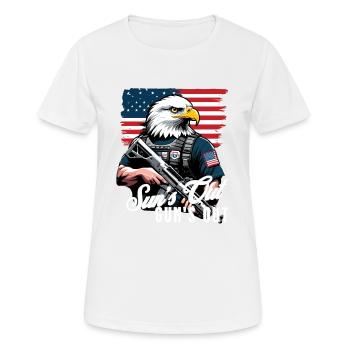Le soleil est sorti, le est sorti le 4 juillet - T-shirt respirant Femme - blanc - Devant - AI Model Female 172 dark (172cm)