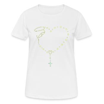 Vierge Marie Jésus Bible Religion chrétienne Madone - T-shirt respirant Femme - blanc - Devant - AI Model Female 172 dark (172cm)