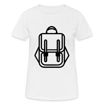 Sac à dos - T-shirt respirant Femme - blanc - Devant - AI Model Female 172 dark (172cm)