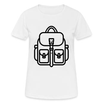 Sac à dos - T-shirt respirant Femme - blanc - Devant - AI Model Female 172 dark (172cm)