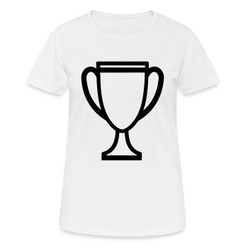 Trophäe - Frauen T-Shirt atmungsaktiv - Weiß - Vorne - AI Model Female 172 dark (172cm)