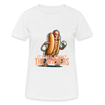 All About Wieners 4th Of July Memorial Day - Women's Breathable T-Shirt - white - Front - AI Model Female 172 dark (172cm)