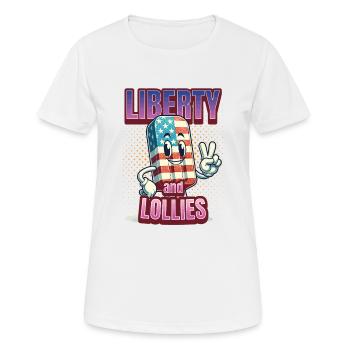 Liberty And Lollies 4th Of July Memorial Day - Women's Breathable T-Shirt - white - Front - AI Model Female 172 dark (172cm)