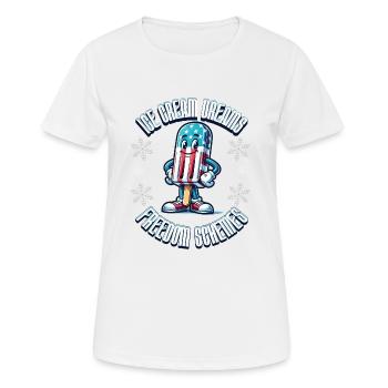 Funny Ice Cream 4th Of July Memorial Day - Women's Breathable T-Shirt - white - Front - AI Model Female 172 dark (172cm)
