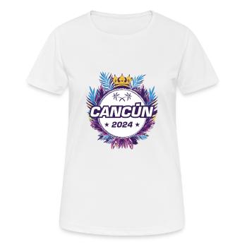 Cancun 2024 - Frauen T-Shirt atmungsaktiv - Weiß - Vorne - AI Model Female 172 dark (172cm)