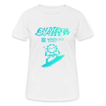 L’été sans fin - T-shirt respirant Femme - blanc - Devant - AI Model Female 172 dark (172cm)